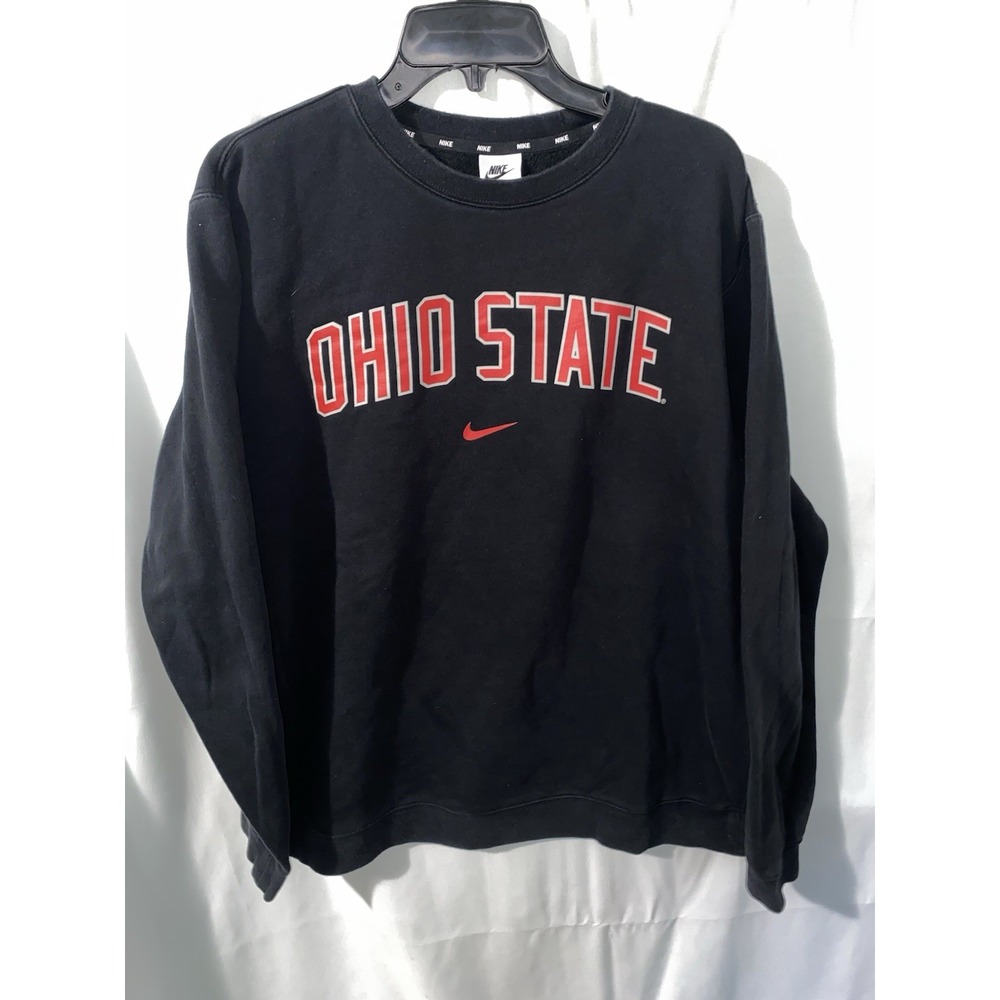 Ohio State Buckeyes Sweatshirt Mens XL Black Nike Crewneck Fleece Sweatshirt